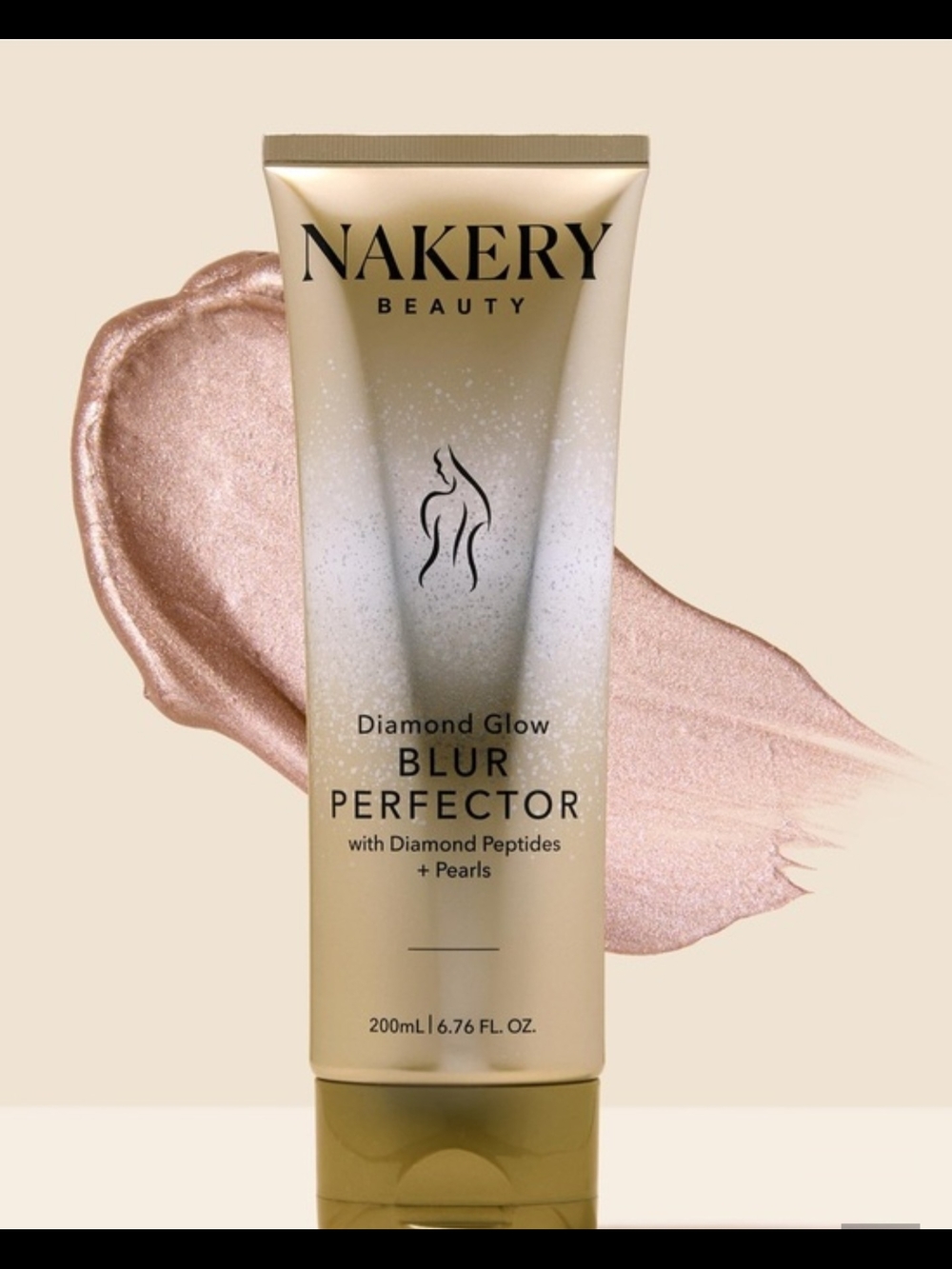 Nakery Beauty Diamond Glow Blur Perfector With Diamond Peptides+Pearls NWT